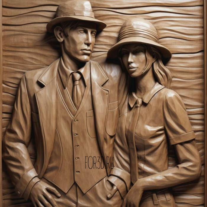 Bonnie Parker and Clyde Barrow Bonnie and ClydeFaye Dun 1 stl model for CNC